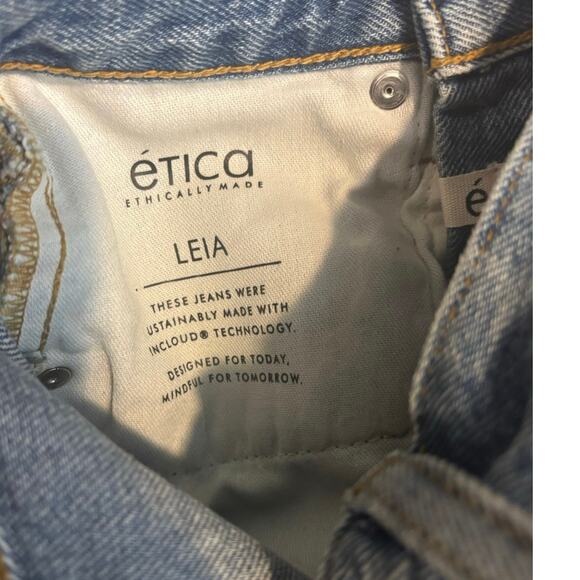 NWT Etica Leia Ultra High Rise Straight Jean In Bluestone Size 24 - Picture 8 of 10